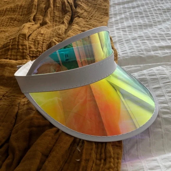 White Adjustable Band Visor - Picture 7 of 7